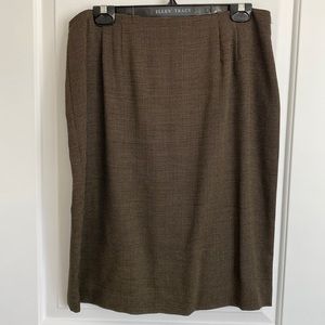 Ellen Tracy Black/Tan Pencil Skirt - Size 14